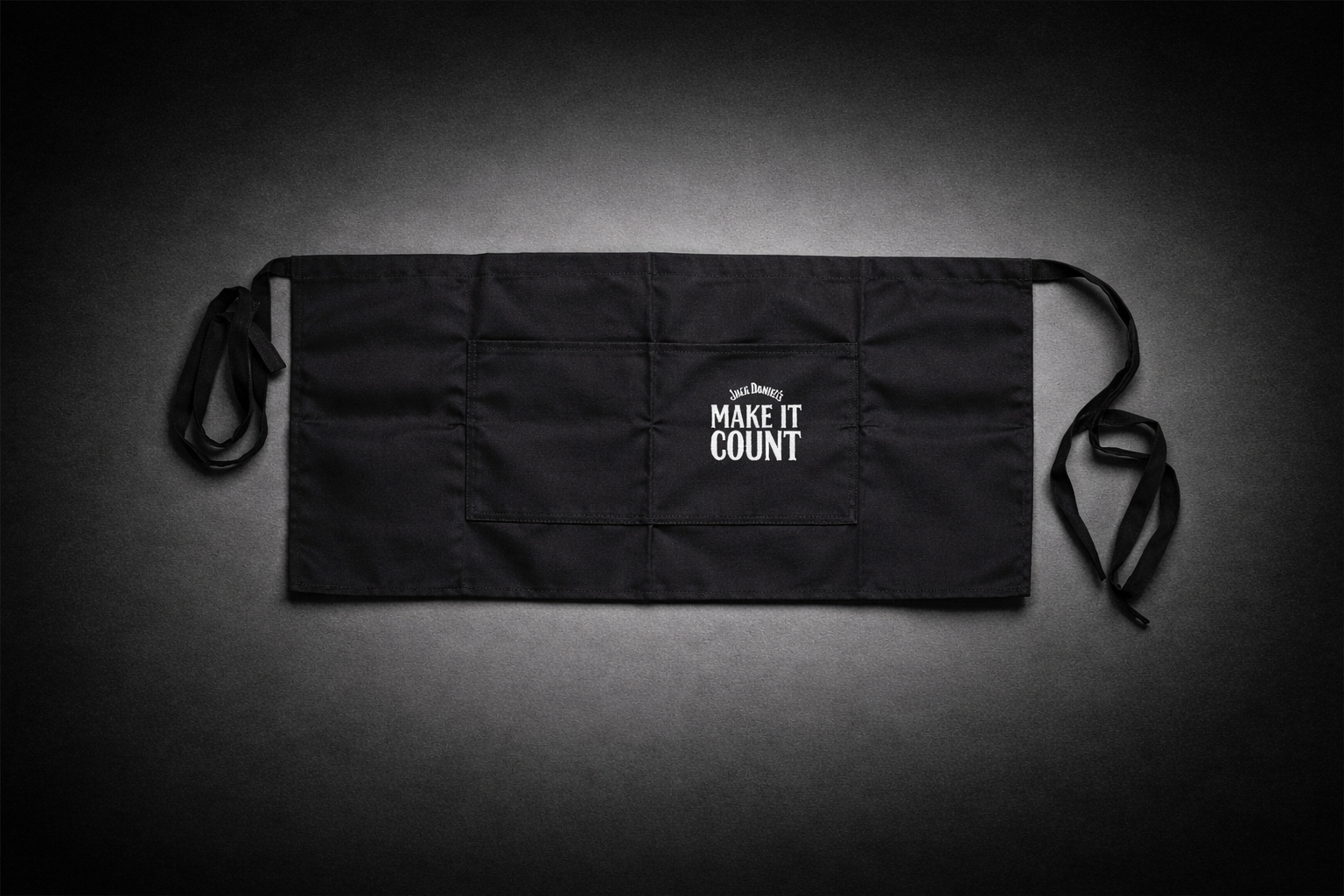 Jack Daniel s Kellnerschürze Make It Count Schwarz Gastronomie Barschürze mit großer Fronttasche Mischgewebe Gastro Qualität