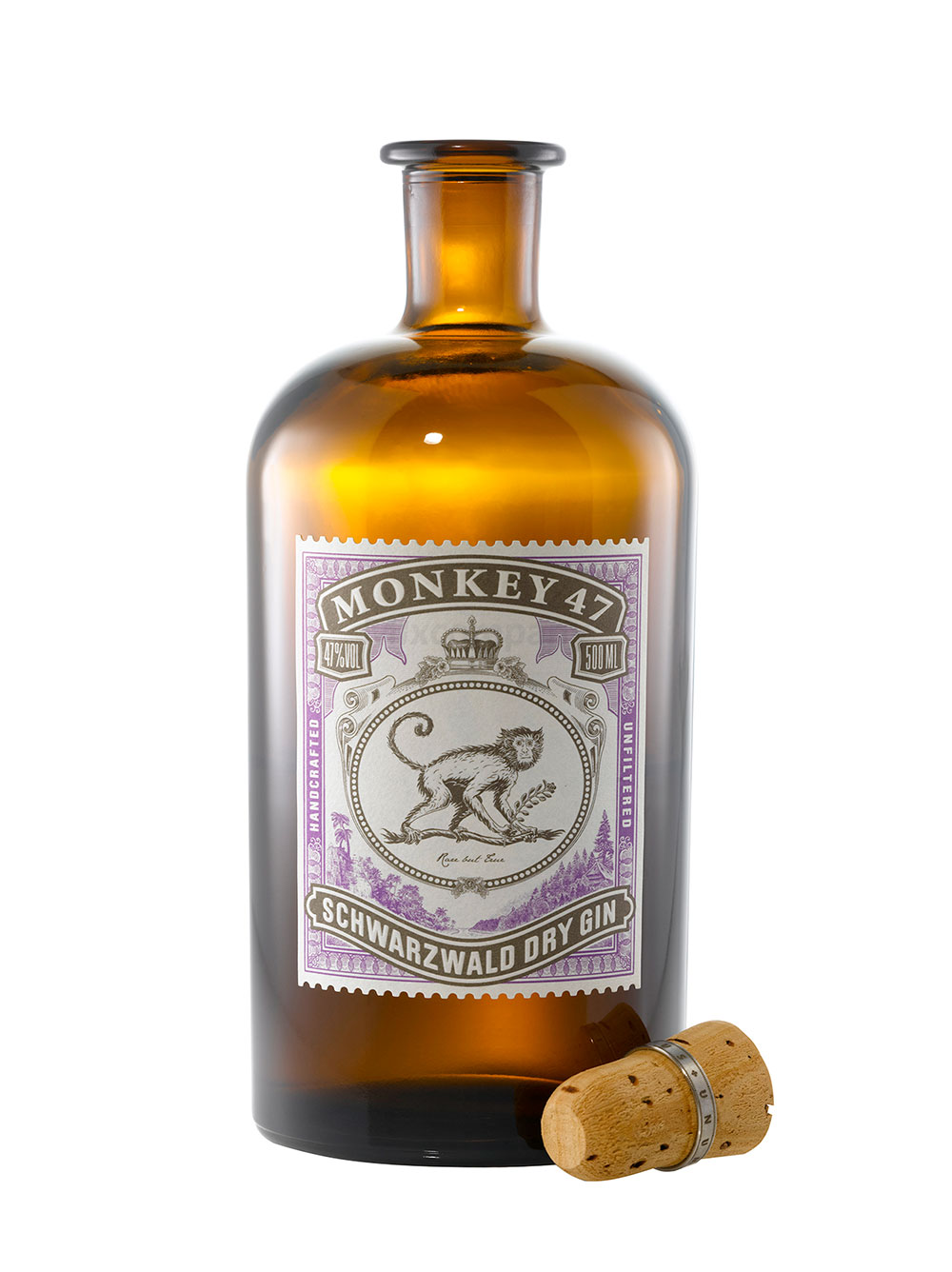 Monkey 47 Gin Tonic Set / Geschenkset - Monkey 47 Schwarzwald Dry Gin 500ml + 50ml(47% Vol) + 4x Thomas Henry Tonic Water 200ml - Inkl. Pfand MEHRWEG