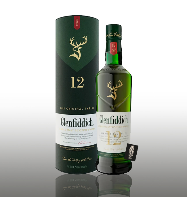 Glenfiddich Single Malt Scotch Whisky 12 years 0,7l (40% vol.) inkl. Geschenkbox (s. Bild) - [Enthält Sulfite]