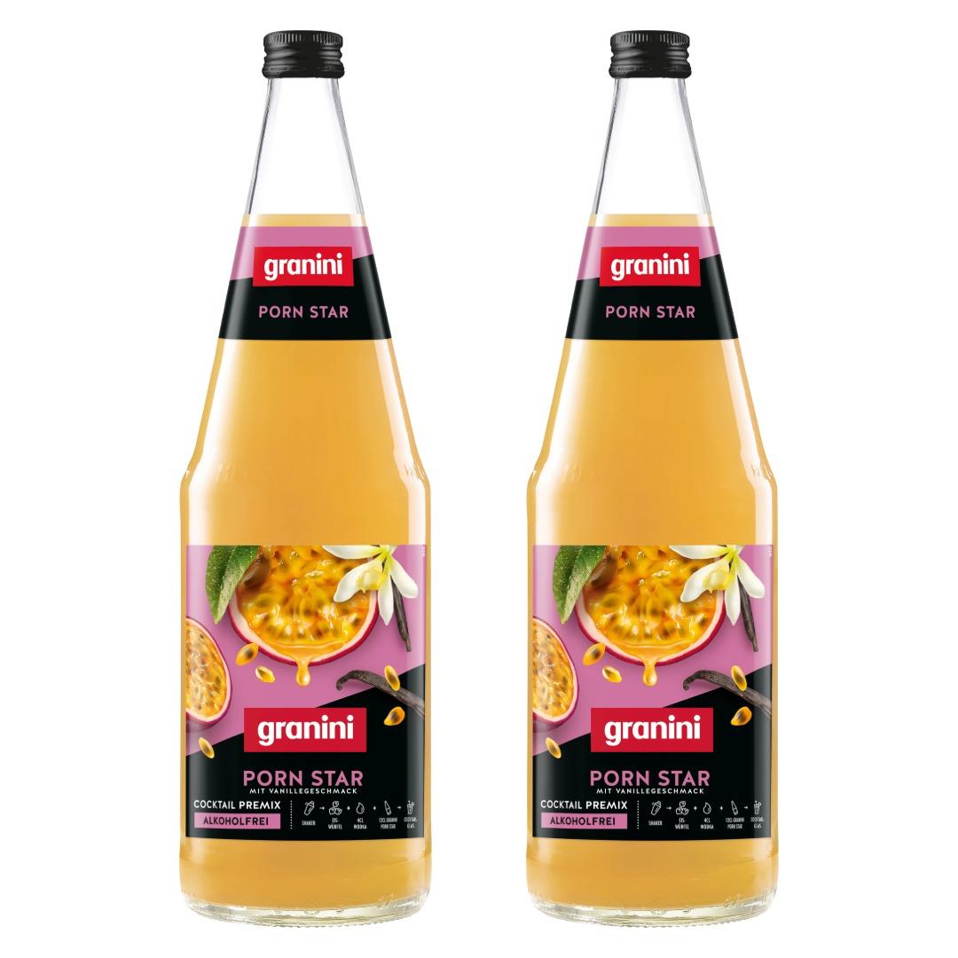 granini Porn Star Cocktail Premix alkoholfrei 2x 1,0L – Maracuja-Vanille Fruchtgetränk, inkl. Pfand MEHRWEG