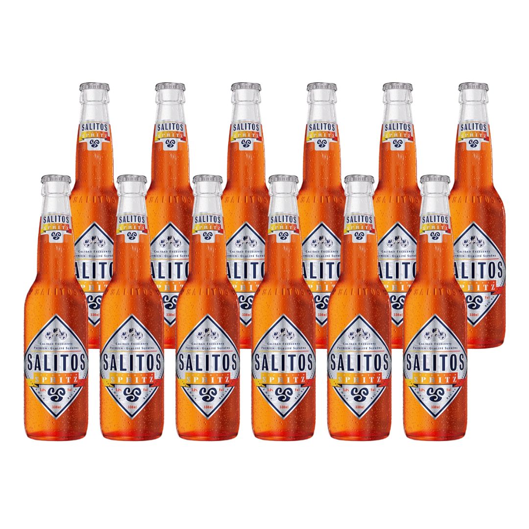 SALITOS Spritz 12er Set (12 x 0,33 l – 5,0 % Vol.) – spritzig-fruchtiger Aperitivo-Genuss (inkl. Pfand, MEHRWEG)- [Enthält Sulfite]