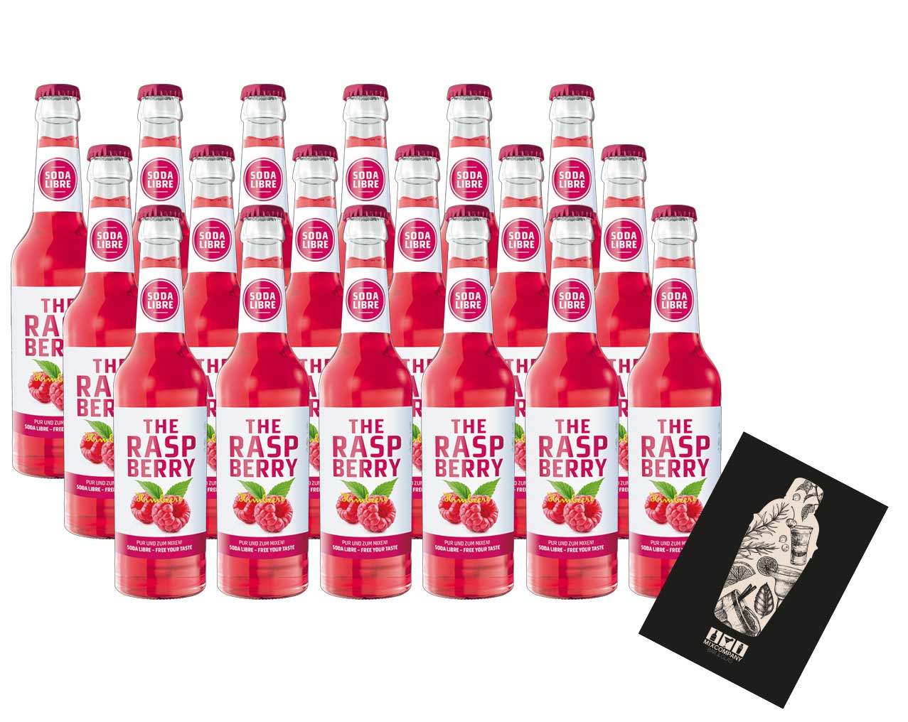 Soda Libre 18er Set The Raspberry 18x 0,33L inkl. Pfand MEHRWEG 