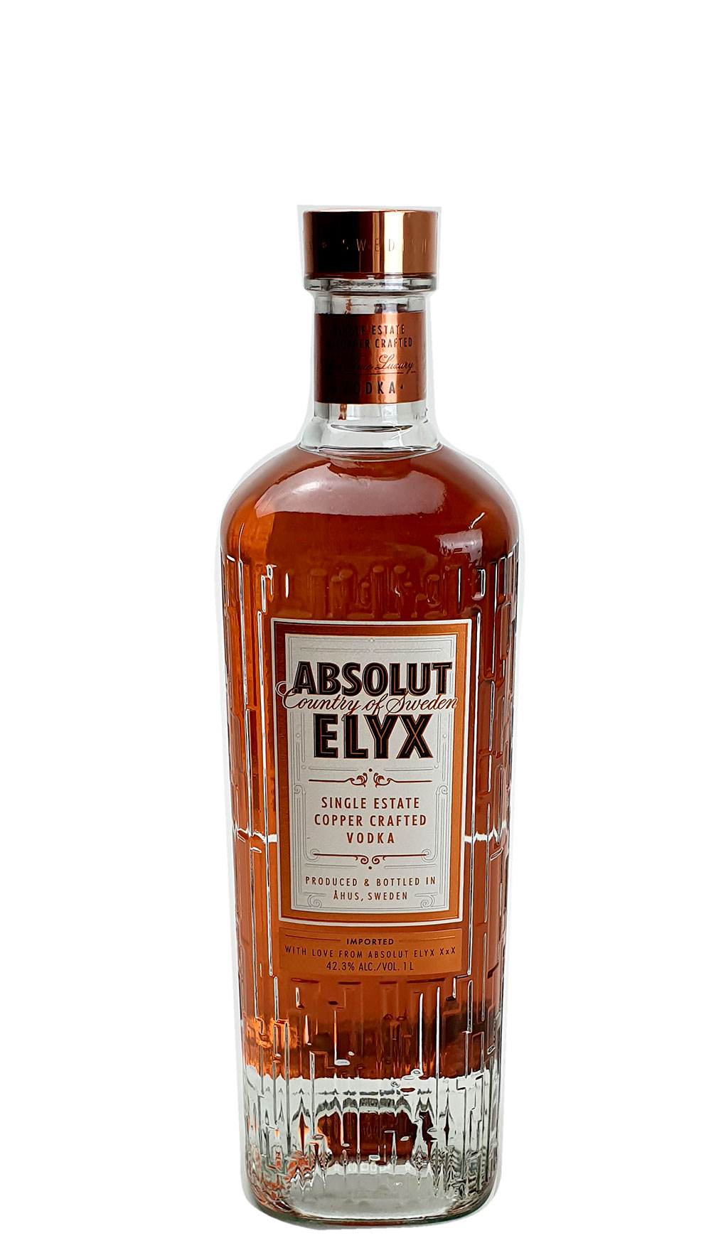 Absolut Elyx Single Estate Copper Crafted Vodka 1L (42,3%Vol) [Enthält Sulfite]