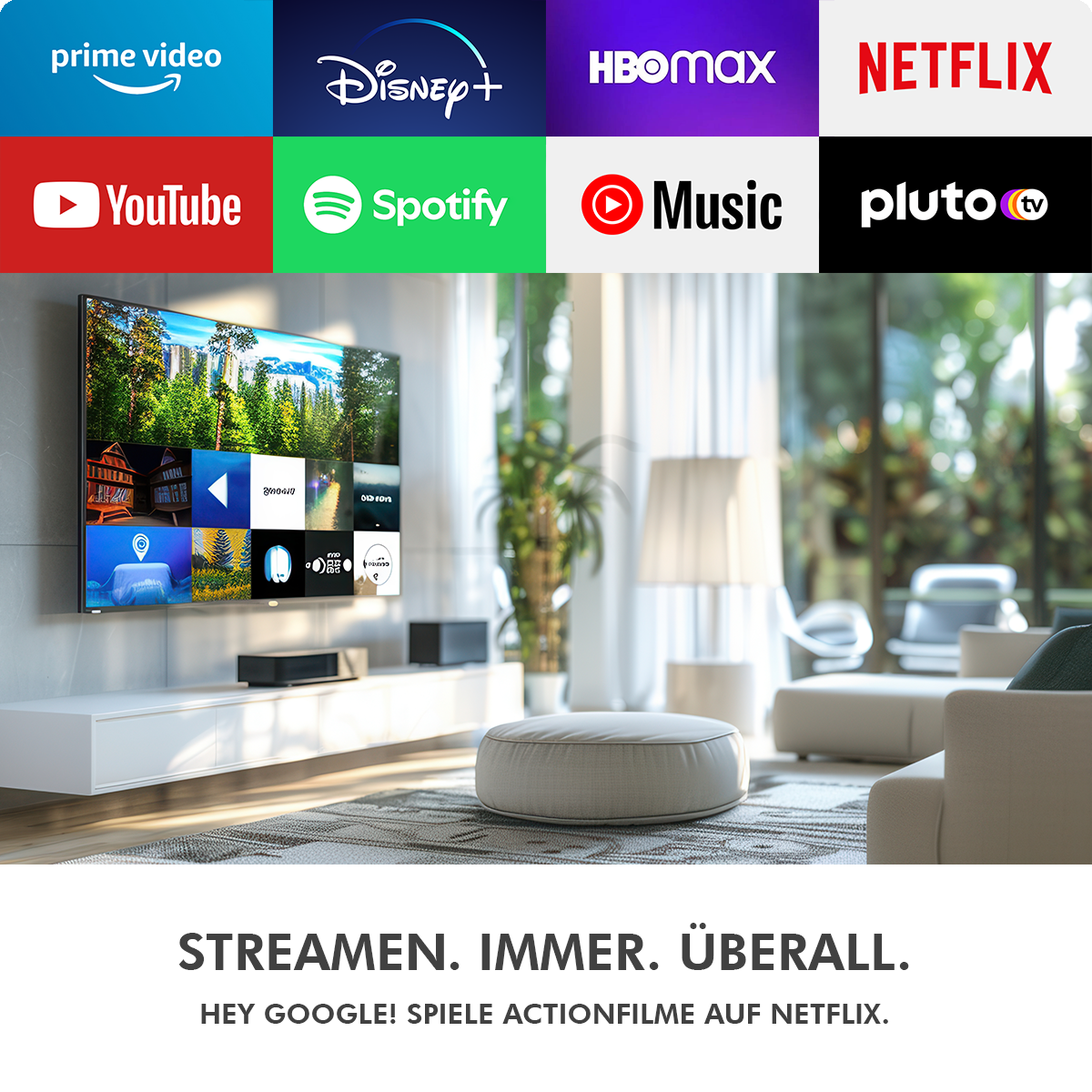 Homatics Stick 4K Google TV Mediaplayer Stick Weiß