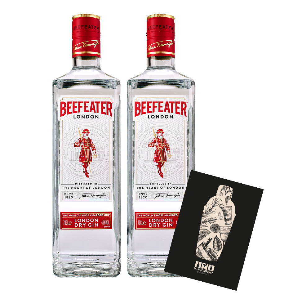 Beefeater 2er Set EST 1820 London Dry Gin 0,7L (40% vol) The world´s most awarded gin - [Enthält Sulfite]