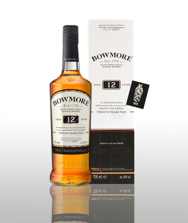 Bowmore 12 Jahre Islay Single Malt Scotch Whisky 0,7L (40% vol.) - [Enthält Sulfite]