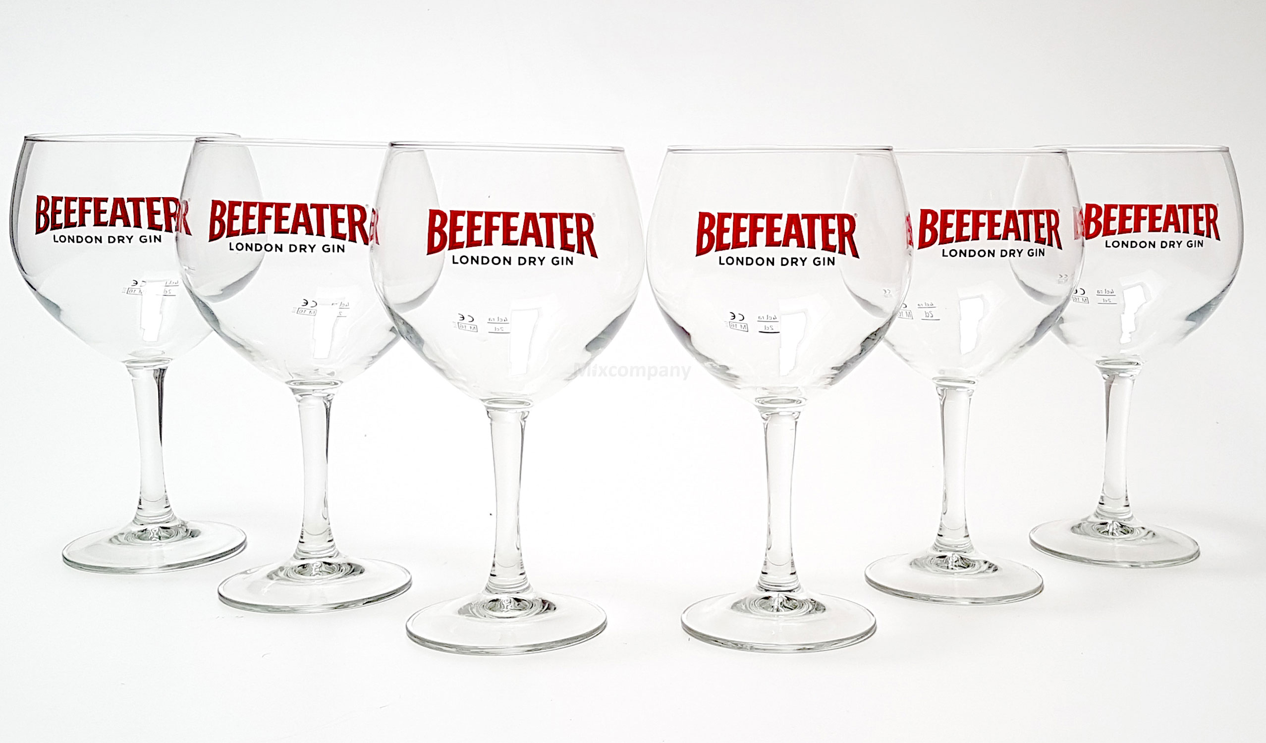 Beefeater Gläser Set - 6x Ballon-Gläser 2/4cl geeicht