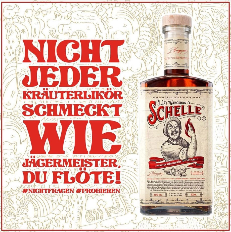 Die Schelle Limited Edition No.1 0,5L (33% Vol) + 1x Schelle Miniatur 4cl (33% Vol)  - Woman Life Freedom Pikanter Kräuterlikör mit Chili- [Enthält Sulfite]