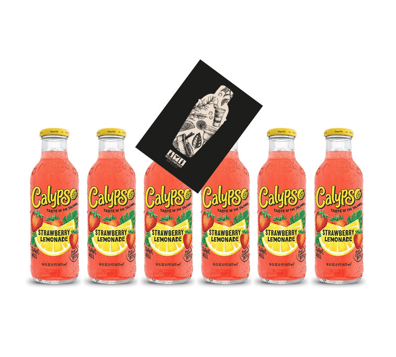 Calypso Strawberry Lemonade 6x 473ml inkl. Pfand MEHRWEG Erdbeere Zitronen Limonade