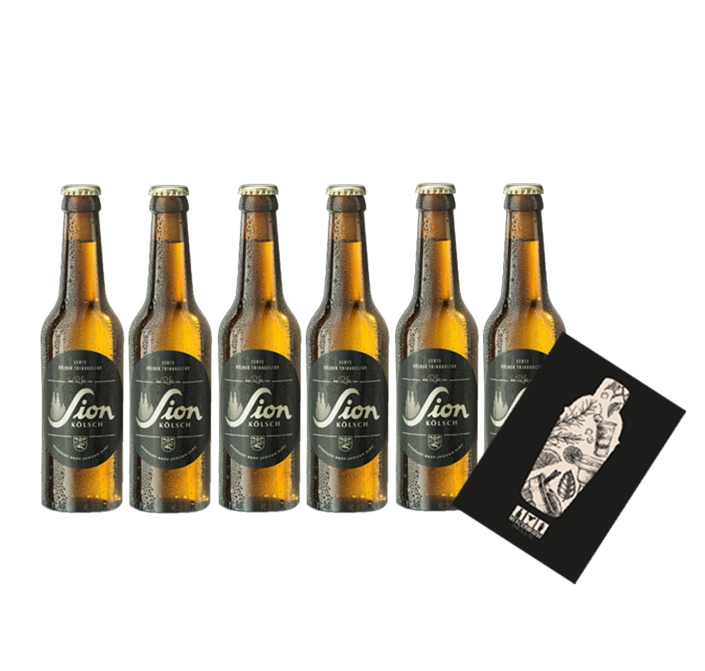 Sion Kölsch 6er Set Bier 0,33L (4,8% Vol) mit Mixcompany Grußkarte inkl Pfand MEHRWEG- [Enthält Sulfite]