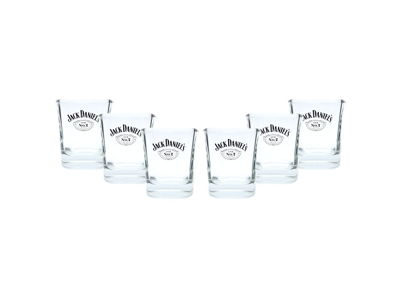 Jack Daniels Tumbler Whiskey Rum Glas Gläser Set - 6x Tumbler 