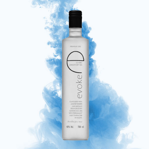 Evoke London Dry Gin 0,7L (40% Vol) Der 5 fach destillierte Gin mit Aromen von Wacholderbeeren und ausgewählten Botanicals - [Enthält Sulfite]