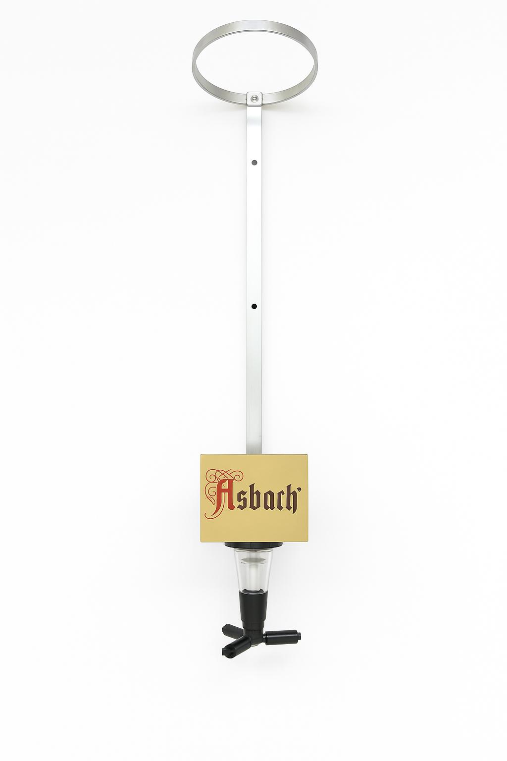 Asbach Uralt Wand-Flaschenhalter mit Dosierer – für 3 L Flaschen (2 cl Portionierer, 50 cm Länge)