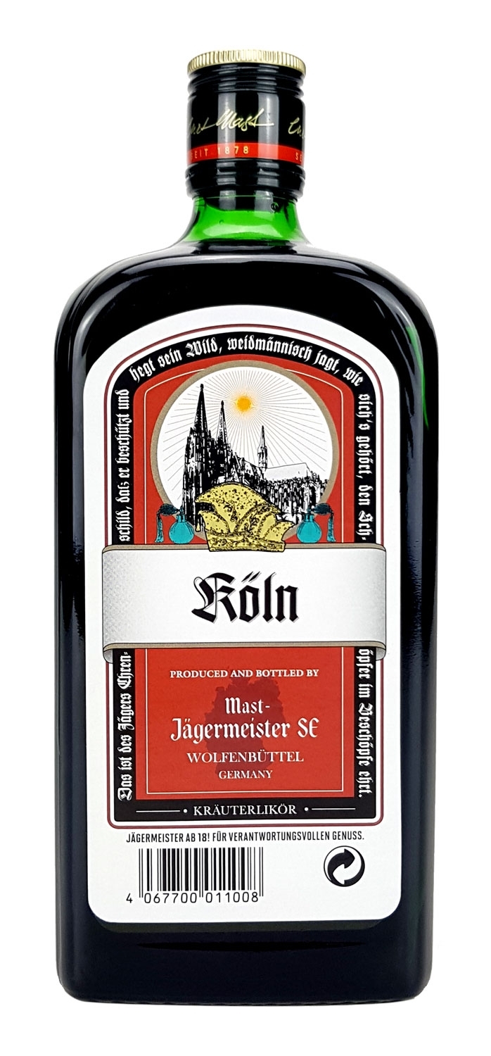 Jägermeister Kräuterlikör 0,7l (35% Vol) - Köln Karneval Fasching Edition -[Enthält Sulfite]