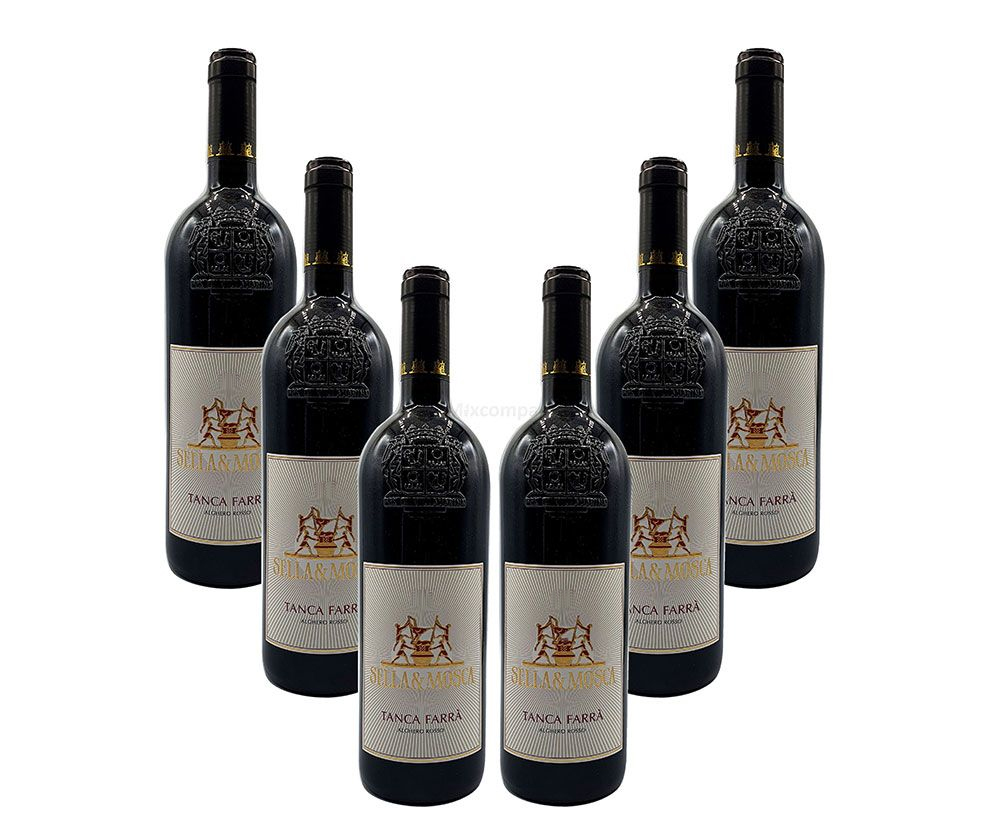 Sella und Mosca Rotwein - 6er Set - 6x 0,75L (13,5% Vol) - Tanca Farra Alghero Rosso / Rotwein - Italien - [Enthält Sulfite]