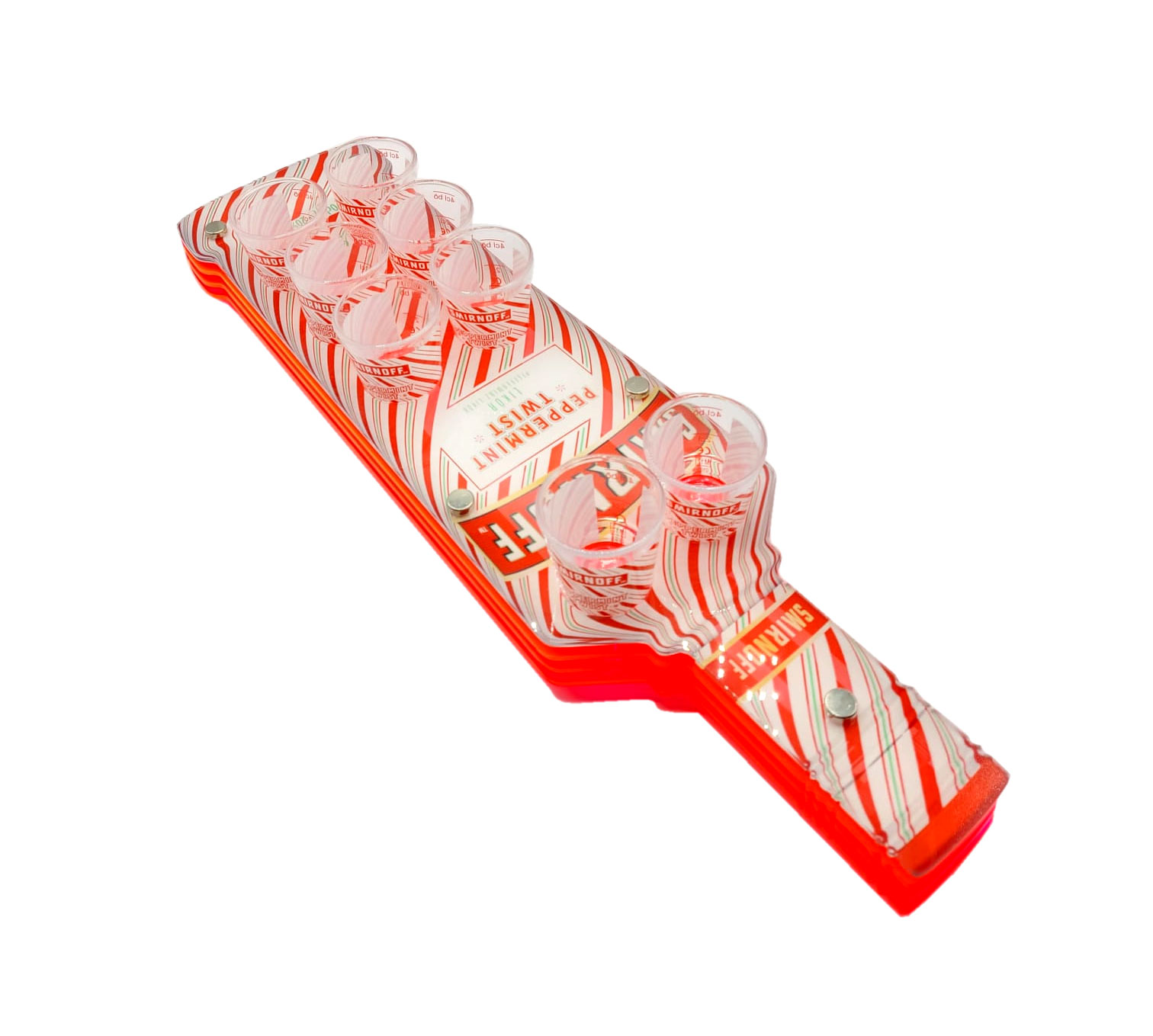 Smirnoff Peppermint Twist Shot-Tablett – Ohne Gläser | Servier-Meter für Wodka-Shots