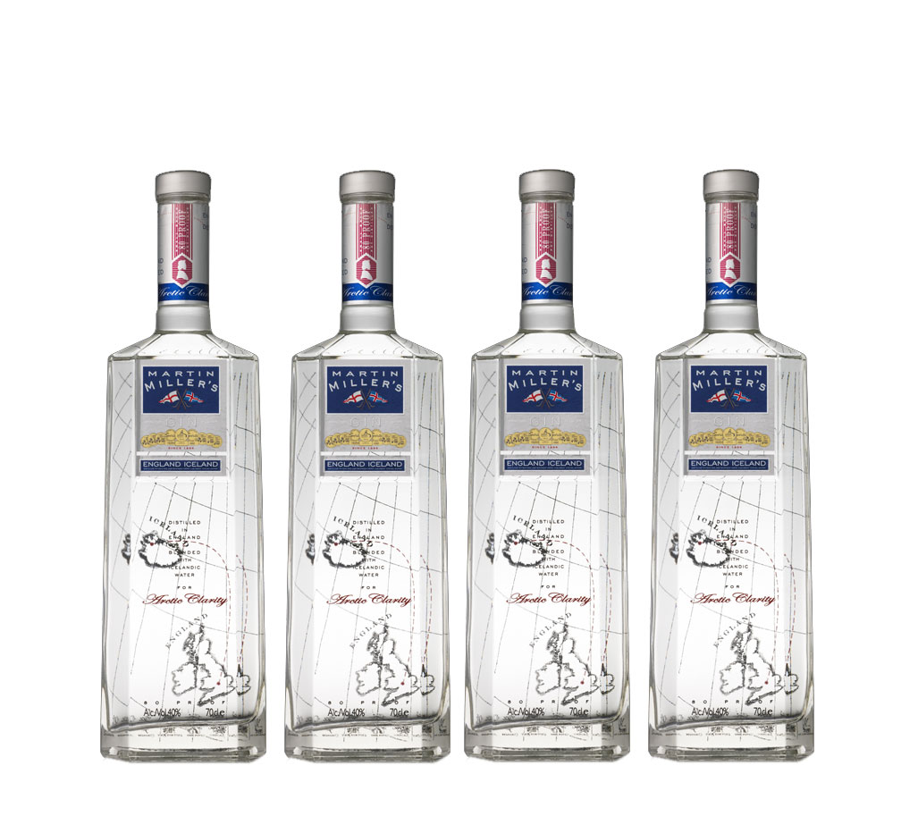 Martin Miller 4er Set Original Gin 4x 0,7L (40% Vol) England Iceland Gin - [Enthält Sulfite]