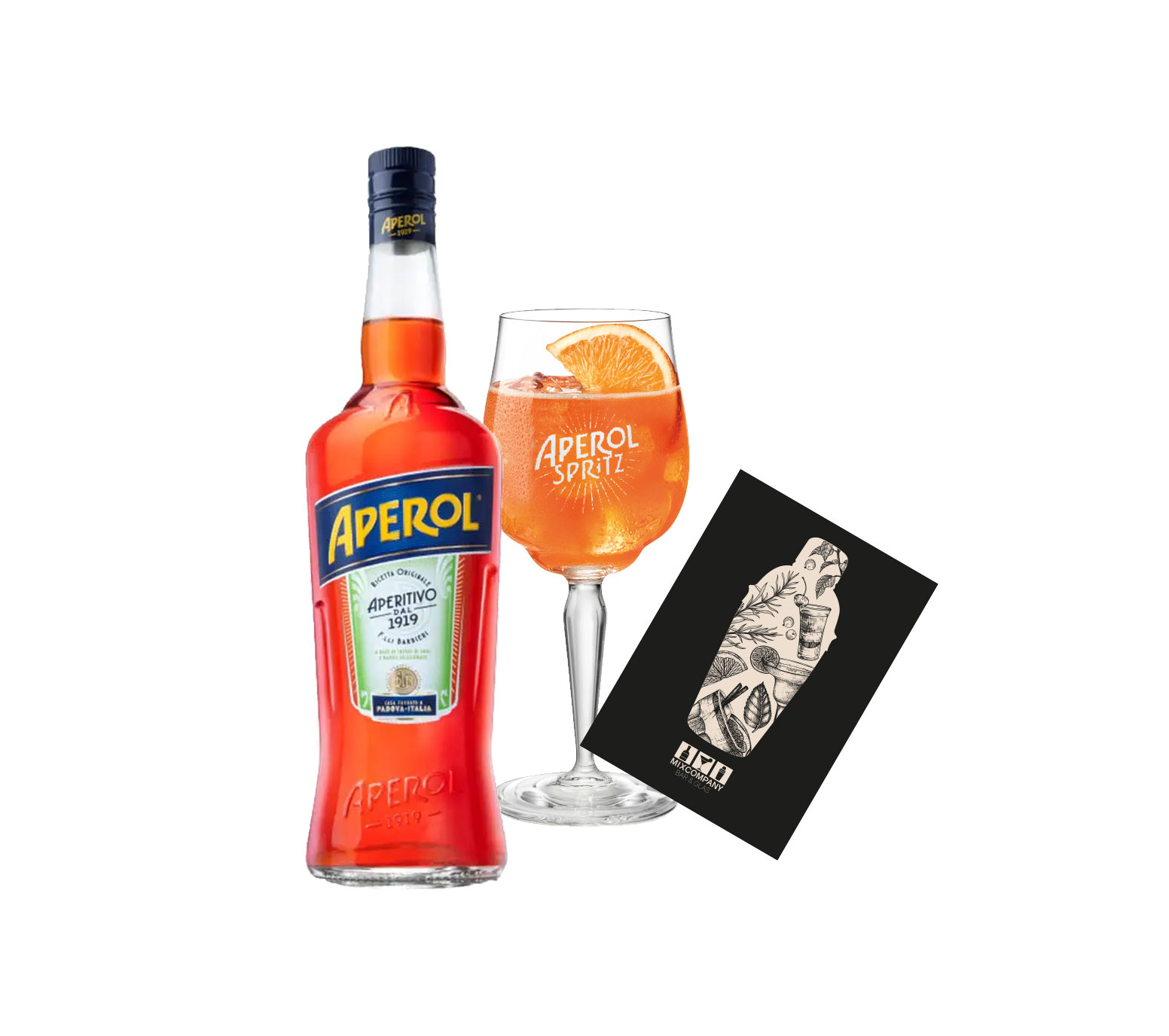 Aperol Set - Aperol Aperitivo Italiano 1L (11% Vol) + Aperol Glas