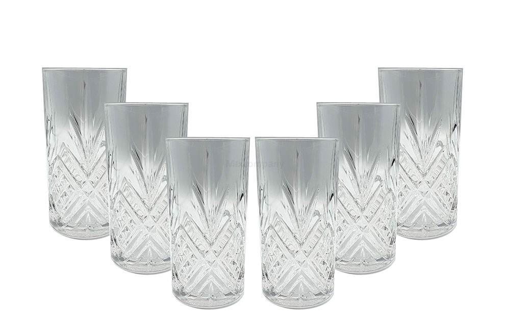 Hendricks Gin 6er Set Longdrinkgläser / 6x Longdrinkglas / Glas mit branding