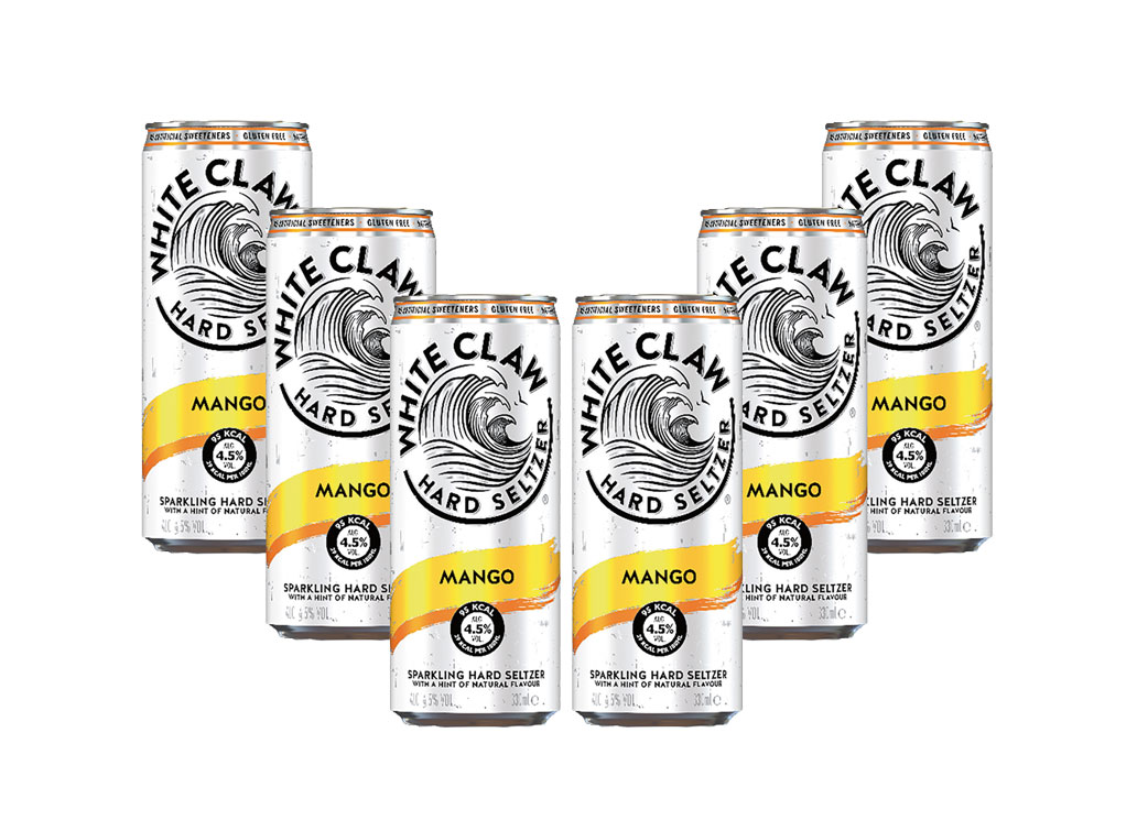 White Claw Mango 6er Set je 330ml (4,5% Vol) ready to drink / Longdrink sparkling hard seltzer inkl. Pfand EINWEG - [Enthält Sulfite]