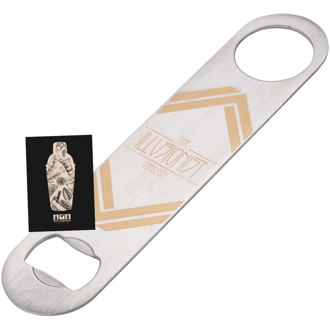 Illusionist Flaschenöffner – Edelstahl Bar Blade mit Gravur