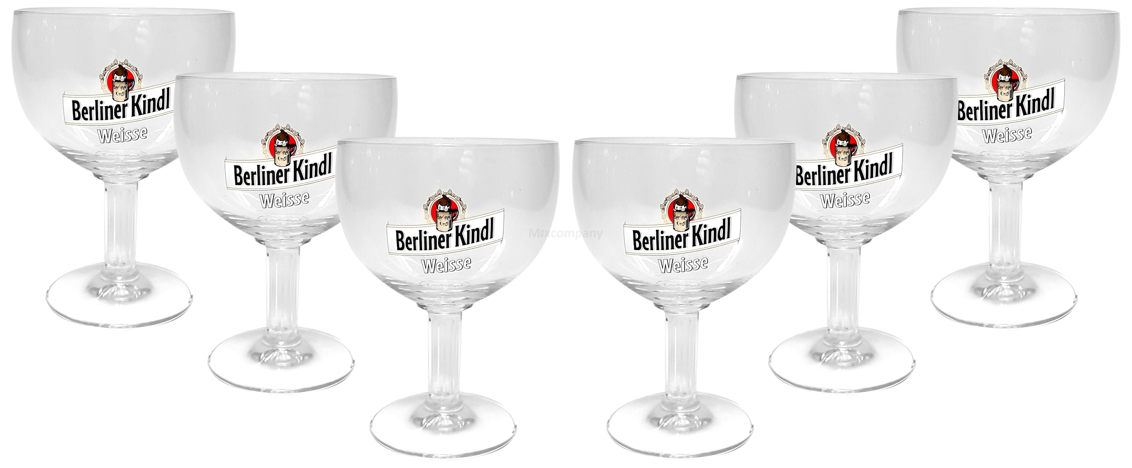 Berliner Kindl Weisse Gläser-Set - 6 Pokalgläser