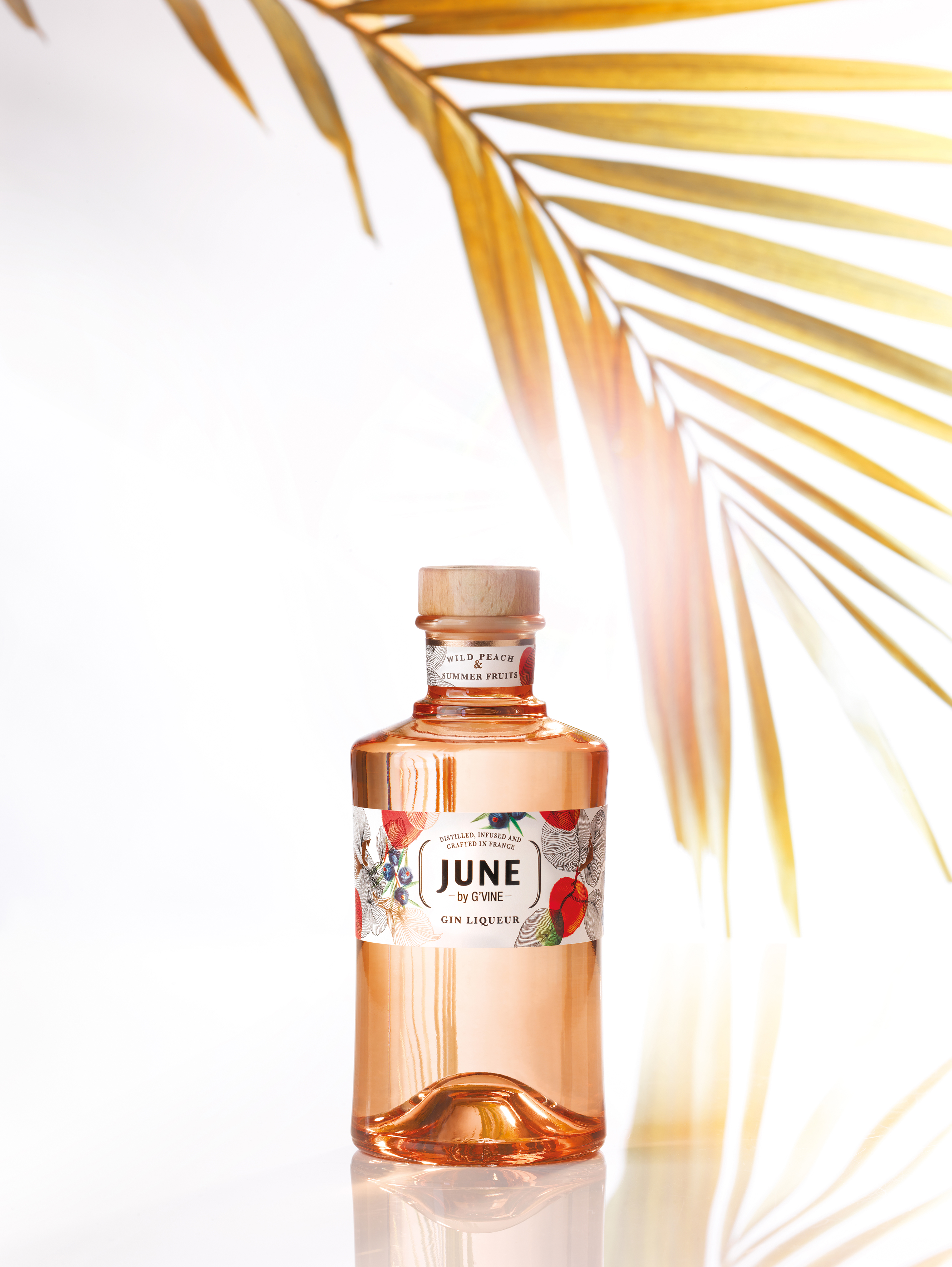June by G Vine Gin Miniatur 15x 50ml (37,5% vol) Wild Peach + Summer Fruits Mini- [Enthält Sulfite]