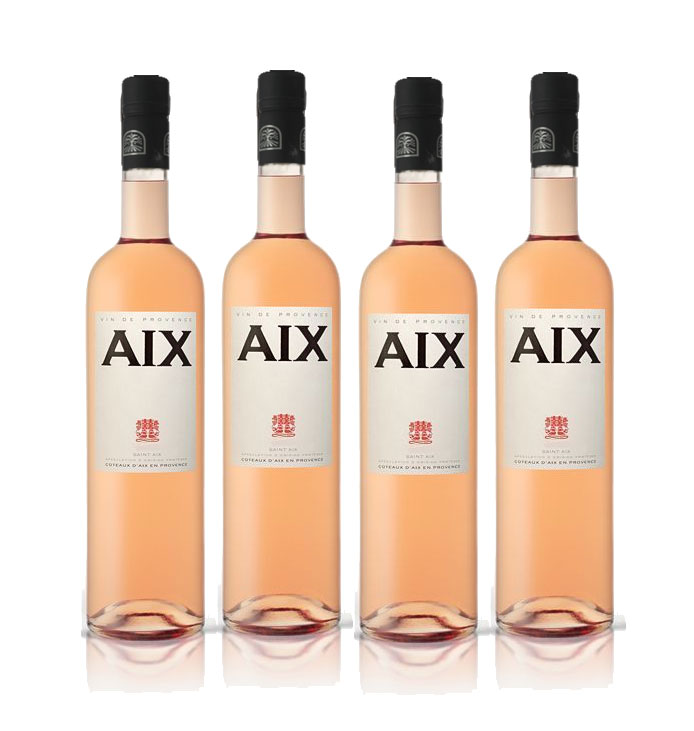 Aix Rose Wein 4er Set je 0,75L (13% Vol) aus Frankreich- [Enthält Sulfite]